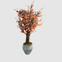 درختچه مصنوعی شکوفه، ارتفاع ۱,۴۰ متر، گلدان سفالی