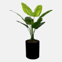 درختچه مصنوعی نخل مسافر، ۸ شاخه،ارتفاع ۱,۲۰ متر،گلدان پلیمری