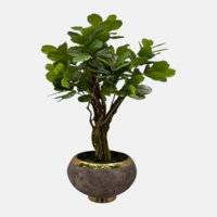 درختچه مصنوعی لیراتا، ارتفاع ۱,۸۰ متر، گلدان سرامیکی