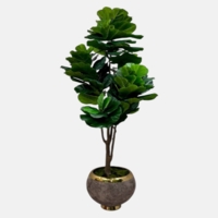 درختچه مصنوعی لیراتا، ارتفاع ۲,۴۰ متر، گلدان سرامیکی